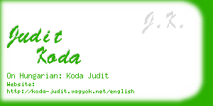 judit koda business card